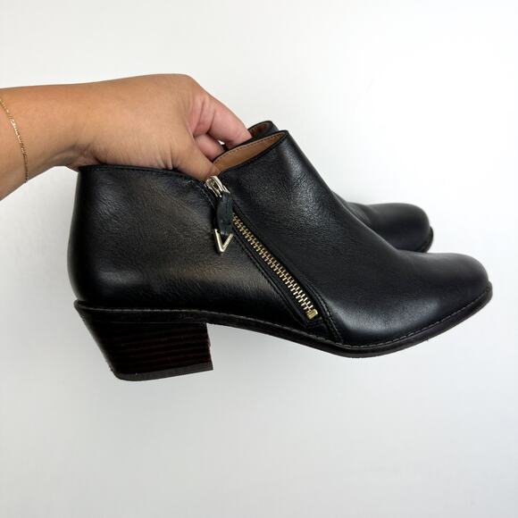 Vionic Womens Jolene Leather Ankle Zip Boots Booties Black - 9.5 US - Picture 2 of 9